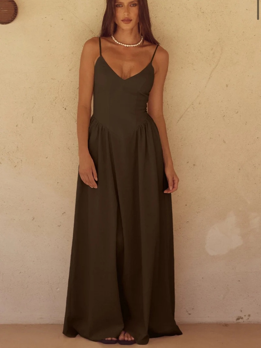 Runaway The Label - Zephy Maxi Dress in Brown